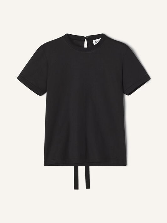 T-SHIRT DÉTAIL GROS GRAIN EN COTON Lanvin T-SHIRT DÉTAIL GROS GRAIN EN COTON Noir RWTS0024J040H25