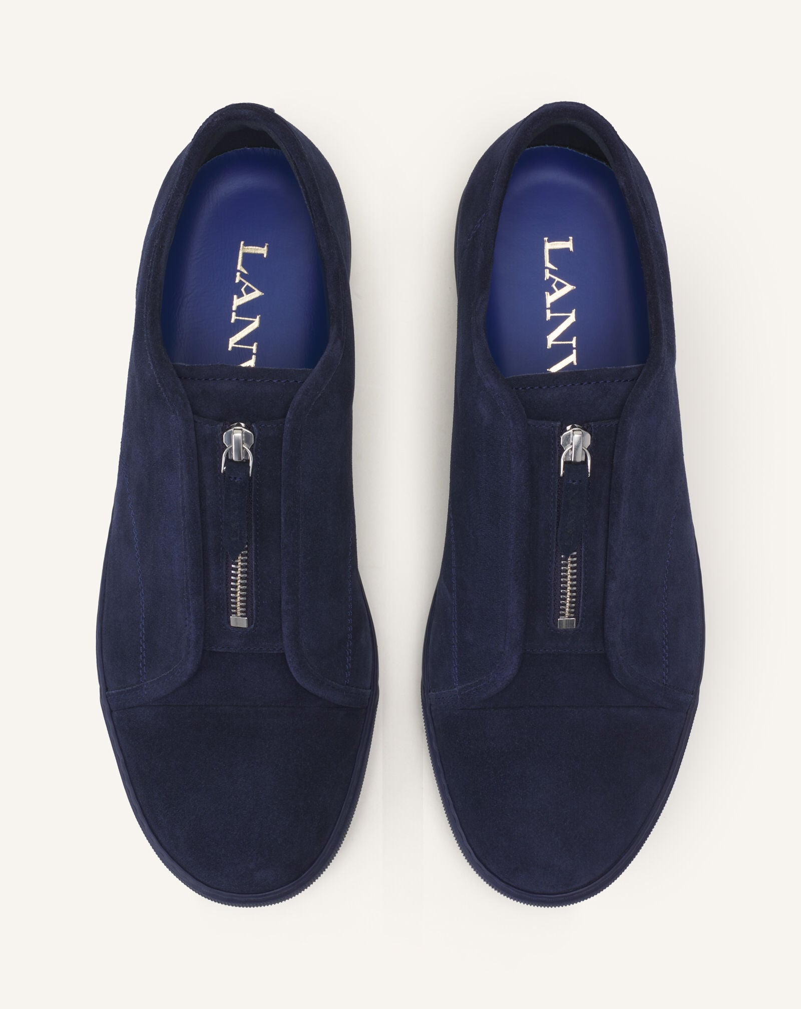 DBB1 ZIP SNEAKERS IN SUEDE Lanvin DBB1 ZIP SNEAKERS IN SUEDE Navy Blue FMSKDBB5ZPSUE26