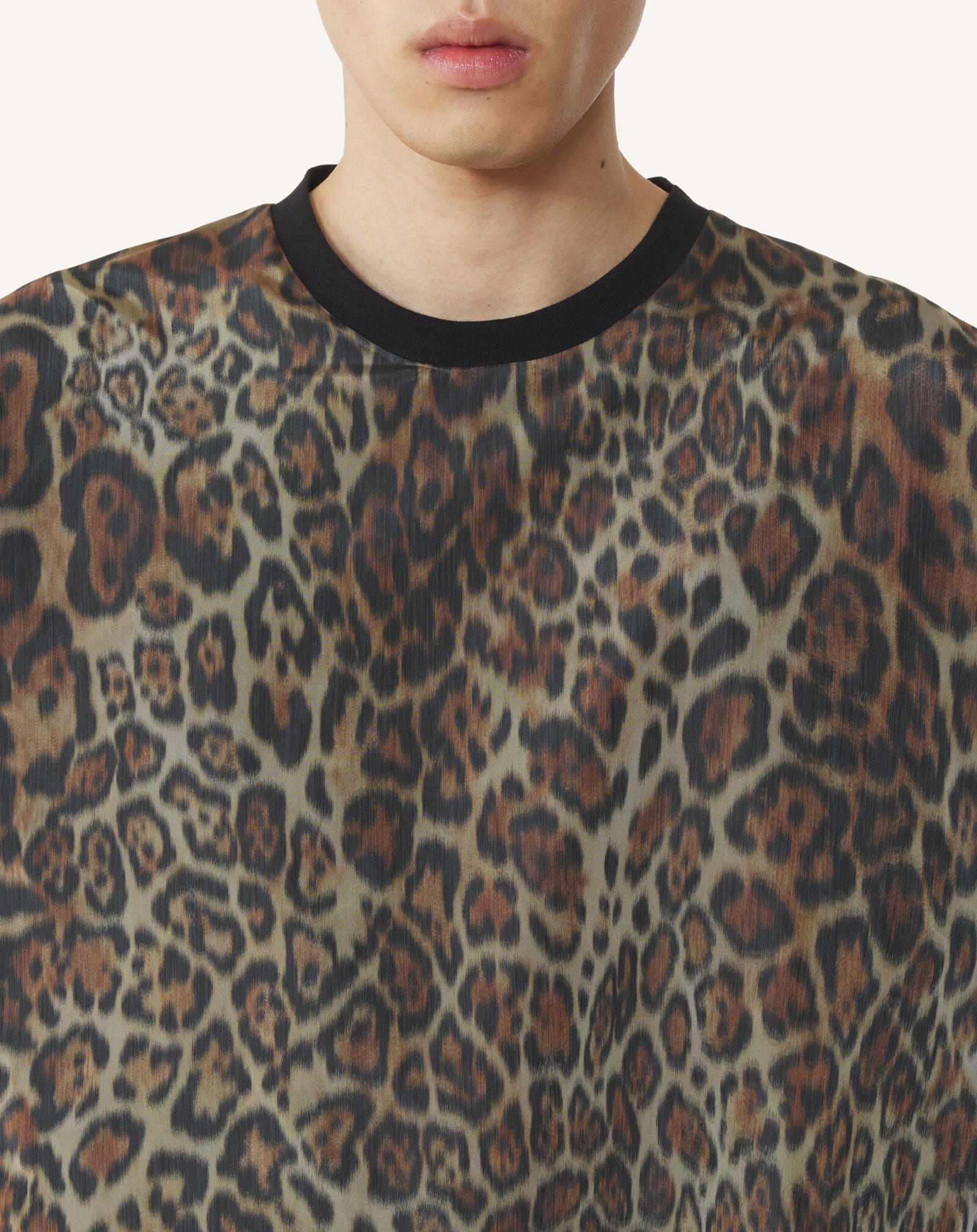 CAMISETA REVERSIBLE ESTAMPADA DE ALGODÓN Y TAFETÁN Lanvin CAMISETA REVERSIBLE ESTAMPADA DE ALGODÓN Y TAFETÁN Negro RMTS0068J040A26