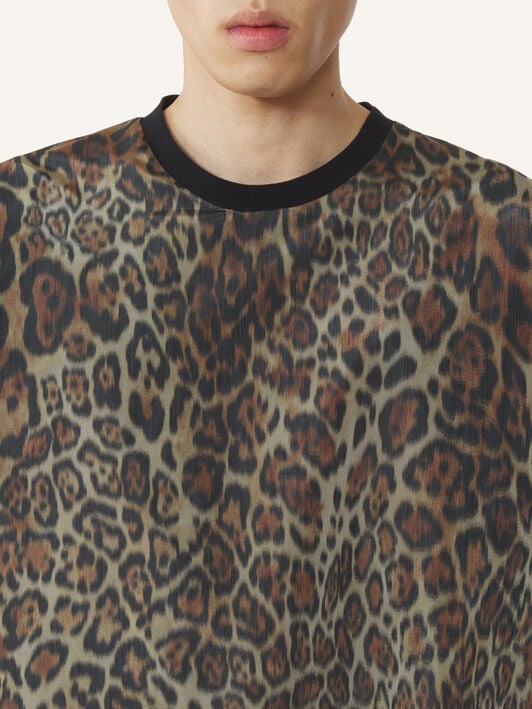 CAMISETA REVERSIBLE ESTAMPADA DE ALGODÓN Y TAFETÁN Lanvin CAMISETA REVERSIBLE ESTAMPADA DE ALGODÓN Y TAFETÁN Negro RMTS0068J040A26