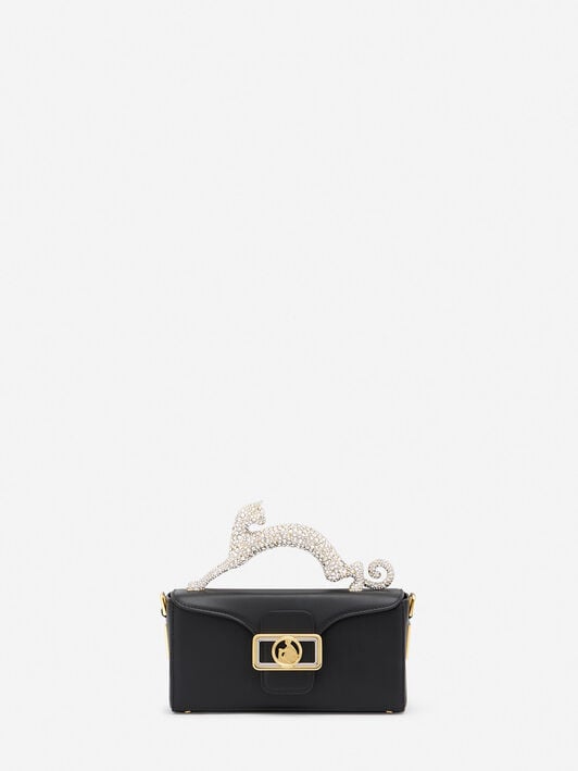 SAC PENCIL CAT NANO EN CUIR ET STRASS Lanvin SAC PENCIL CAT NANO EN CUIR ET STRASS Noir LWBGBRS3TOPSE23