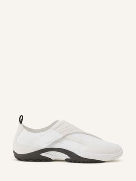LNV1 SNEAKERS IN KNIT AND SUEDE Lanvin LNV1 SNEAKERS IN KNIT AND SUEDE White/Black FUSKDK0IKNSUE26