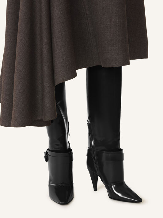 Lanvin KNEE BOOT POINTED TOE HIGH HEEL 90MM Black FWBOMF07SPAZH26