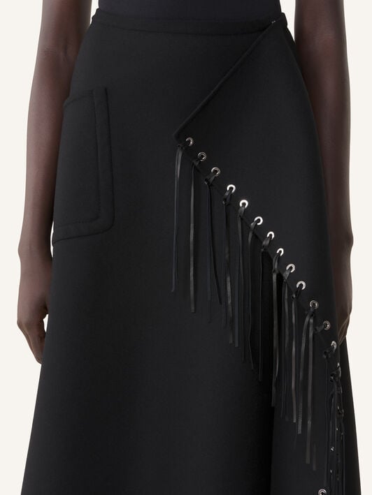 DOUBLE-FACED WRAP SKIRT Lanvin DOUBLE-FACED WRAP SKIRT Black RWST05056373A26