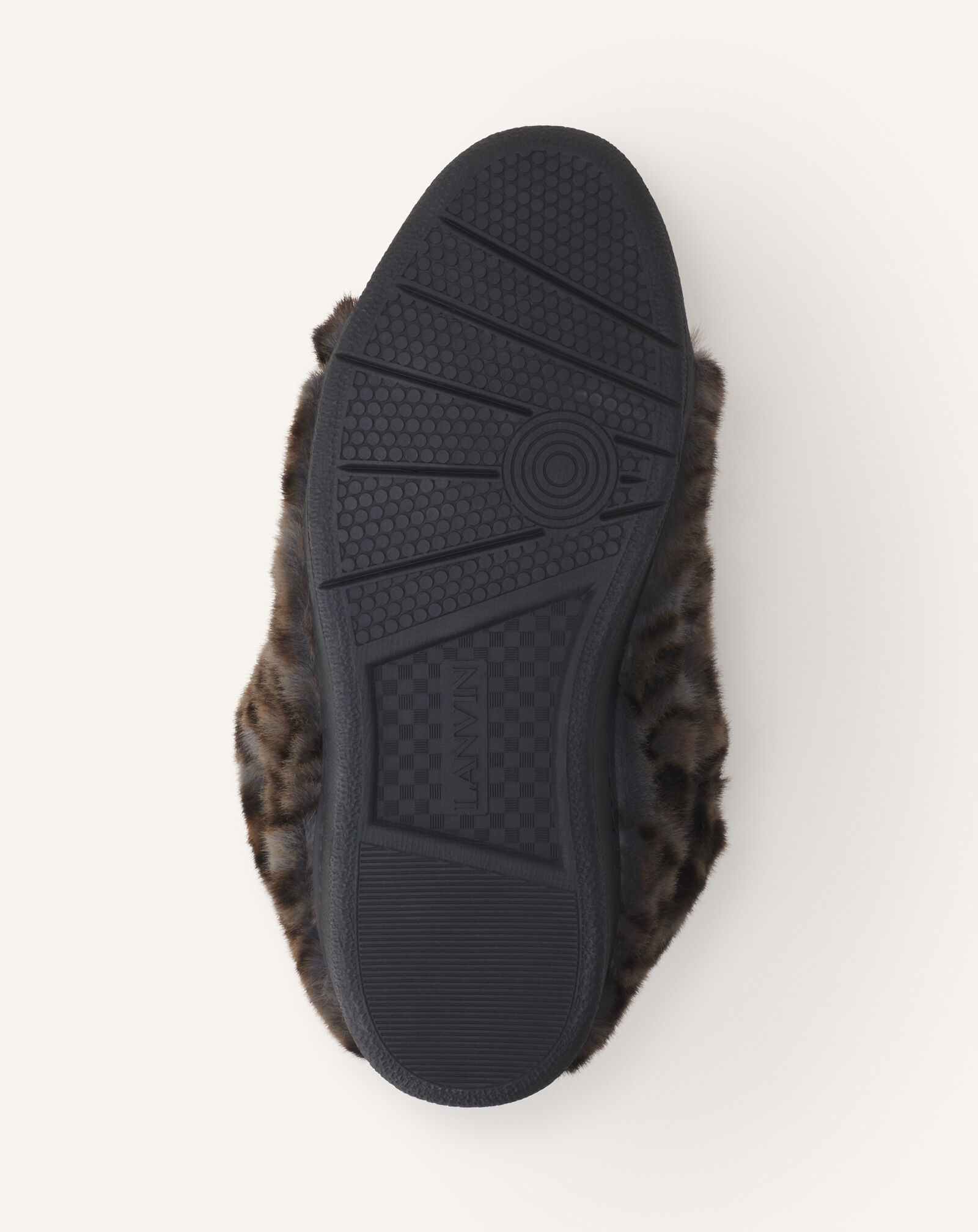 CURB SNEAKERS IN FAUX FUR Lanvin CURB SNEAKERS IN FAUX FUR Grey/Dark Brown FUSKDK12FAFUA26
