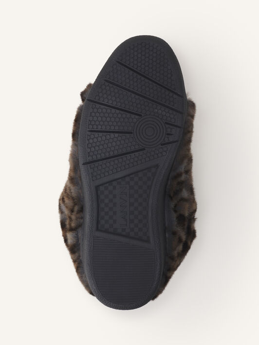 CURB SNEAKERS IN FAUX FUR Lanvin CURB SNEAKERS IN FAUX FUR Grey/Dark Brown FUSKDK12FAFUA26