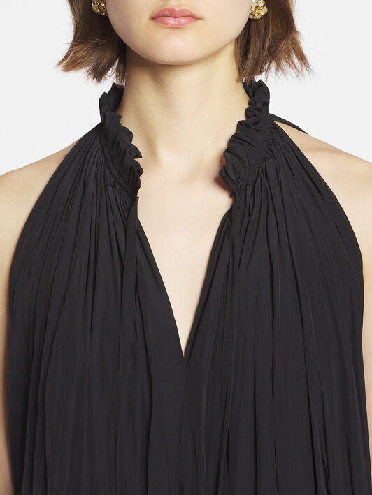 KURZES KLEID MIT RÜSCHEN Lanvin KURZES KLEID MIT RÜSCHEN Schwarz RWDRC0734778A24