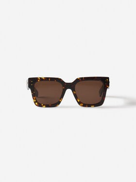 Lanvin MAXI-RECHTECKBRILLE LANVIN SIGNATURE Bernstein/Schildpatt AWEYSIGN676SP25