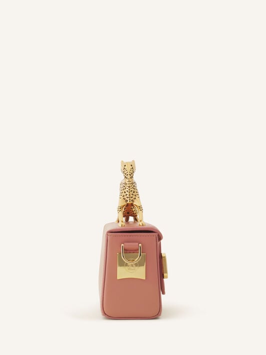 SAC NANO PENCIL CAT EN CUIR Lanvin SAC NANO PENCIL CAT EN CUIR Rose foncé LWBGBR03TOPSE23