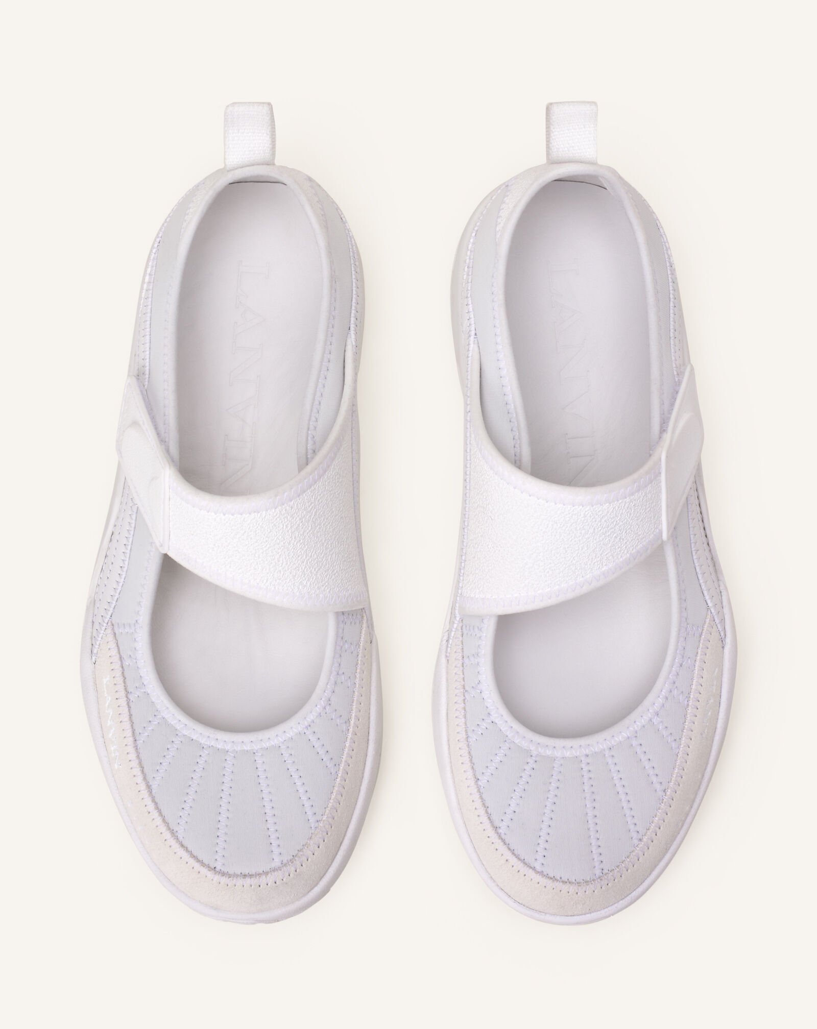SNEAKERS BALLERINA LNV1 IN SCUBA Lanvin SNEAKERS BALLERINA LNV1 IN SCUBA Bianco FUSKAK04SCSUH26
