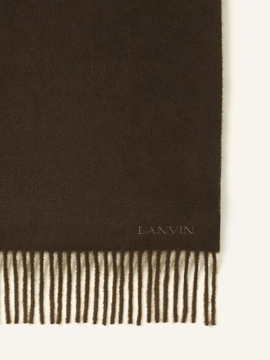 ÉCHARPE BICOLORE EN CACHEMIRE Lanvin ÉCHARPE BICOLORE EN CACHEMIRE Bleu Marine/Marron AMSARSC32WBCH25