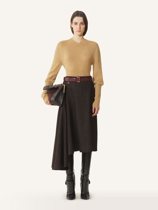 Lanvin GROS-GRAIN KNOT DETAIL JUMPER Cappuccino RWPO0016K113A26