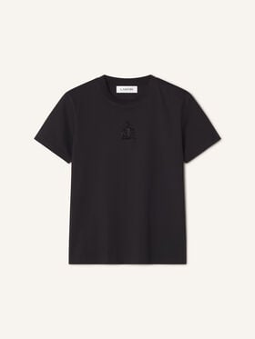 Lanvin T-SHIRT BRODÉ LA MÈRE ET L'ENFANT EN JERSEY Noir RWTS0030J040A26