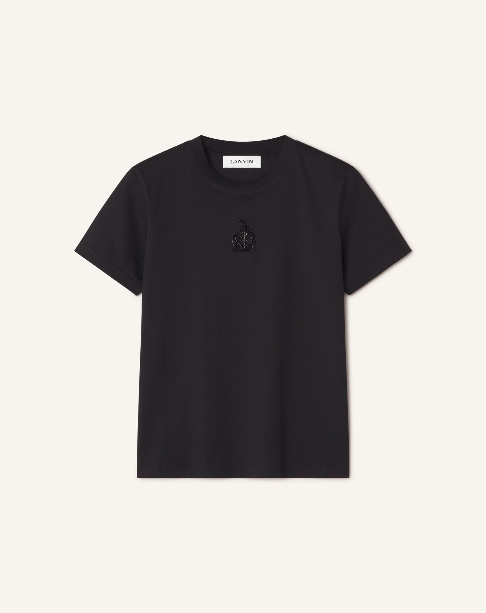 EMBROIDERED "M&D" LOGO T-SHIRT Lanvin EMBROIDERED "M&D" LOGO T-SHIRT Black RWTS0030J040A26