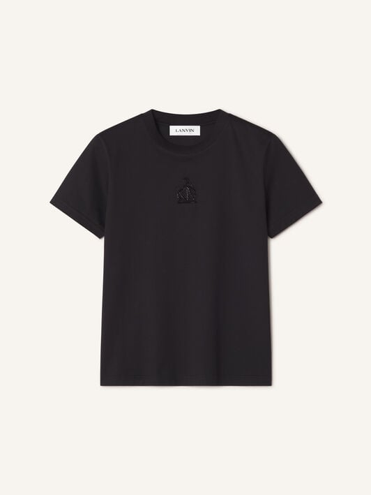 EMBROIDERED "M&D" LOGO T-SHIRT Lanvin EMBROIDERED "M&D" LOGO T-SHIRT Black RWTS0030J040A26