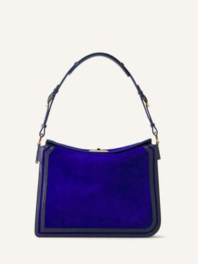 BORSA COMPAGNON IN CAMOSCIO Lanvin BORSA COMPAGNON IN CAMOSCIO Blu Elettrico/Blu Scuro LWBGLRMMNUAYP26