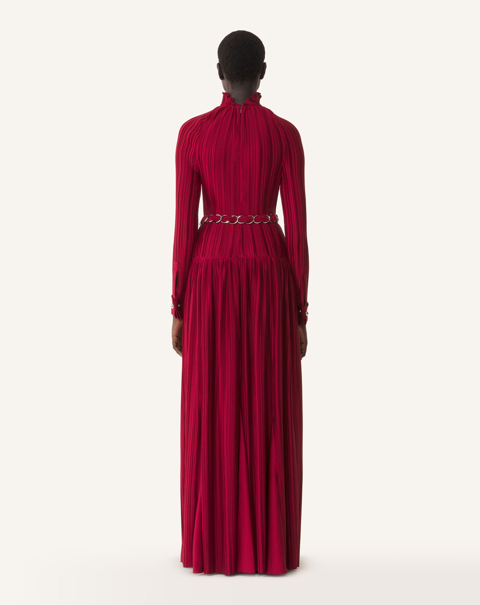 CHARMEUSE LONG PLEATED DRESS Lanvin CHARMEUSE LONG PLEATED DRESS Ruby RWDR00226413A26