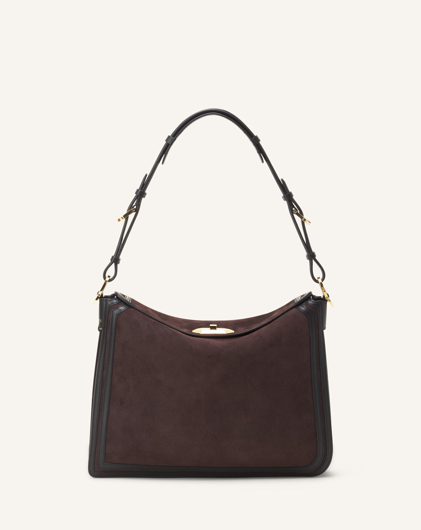 BORSA COMPAGNON IN CAMOSCIO Lanvin BORSA COMPAGNON IN CAMOSCIO Moka Scuro LWBGLRMMNUCAH25
