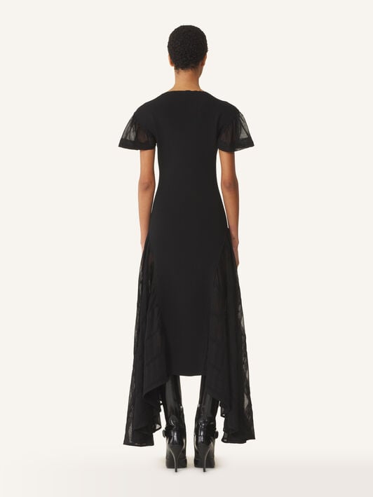 FLARED DRESS WITH GODETS Lanvin FLARED DRESS WITH GODETS Black RWDR0081K121H26