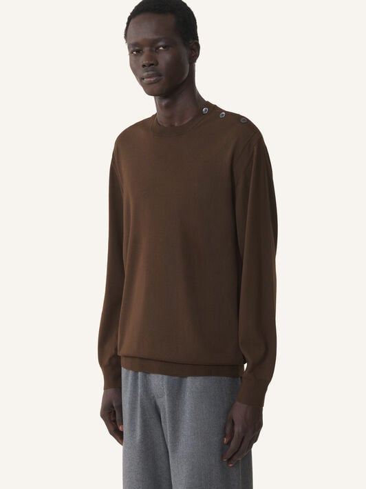 ROUND-NECK JUMPER Lanvin ROUND-NECK JUMPER Ebony RMPO0012K099A26