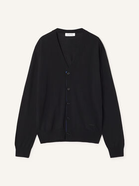 Lanvin CARDIGAN CLASSIQUE EN LAINE MÉRINOS Noir RMCA0005K099A26