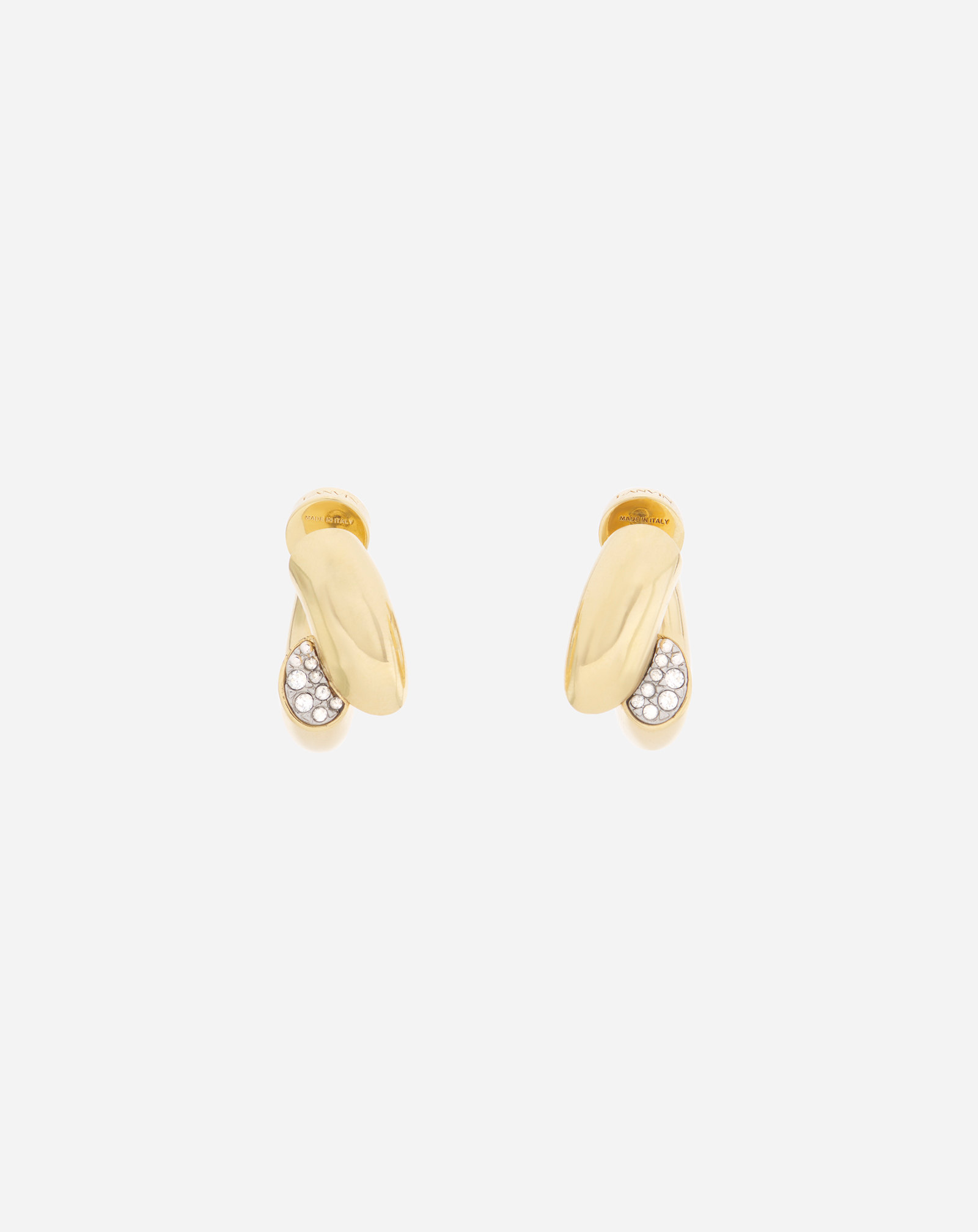 Lanvin Sequence By  Rhinestone Earrings For Women In Gold
