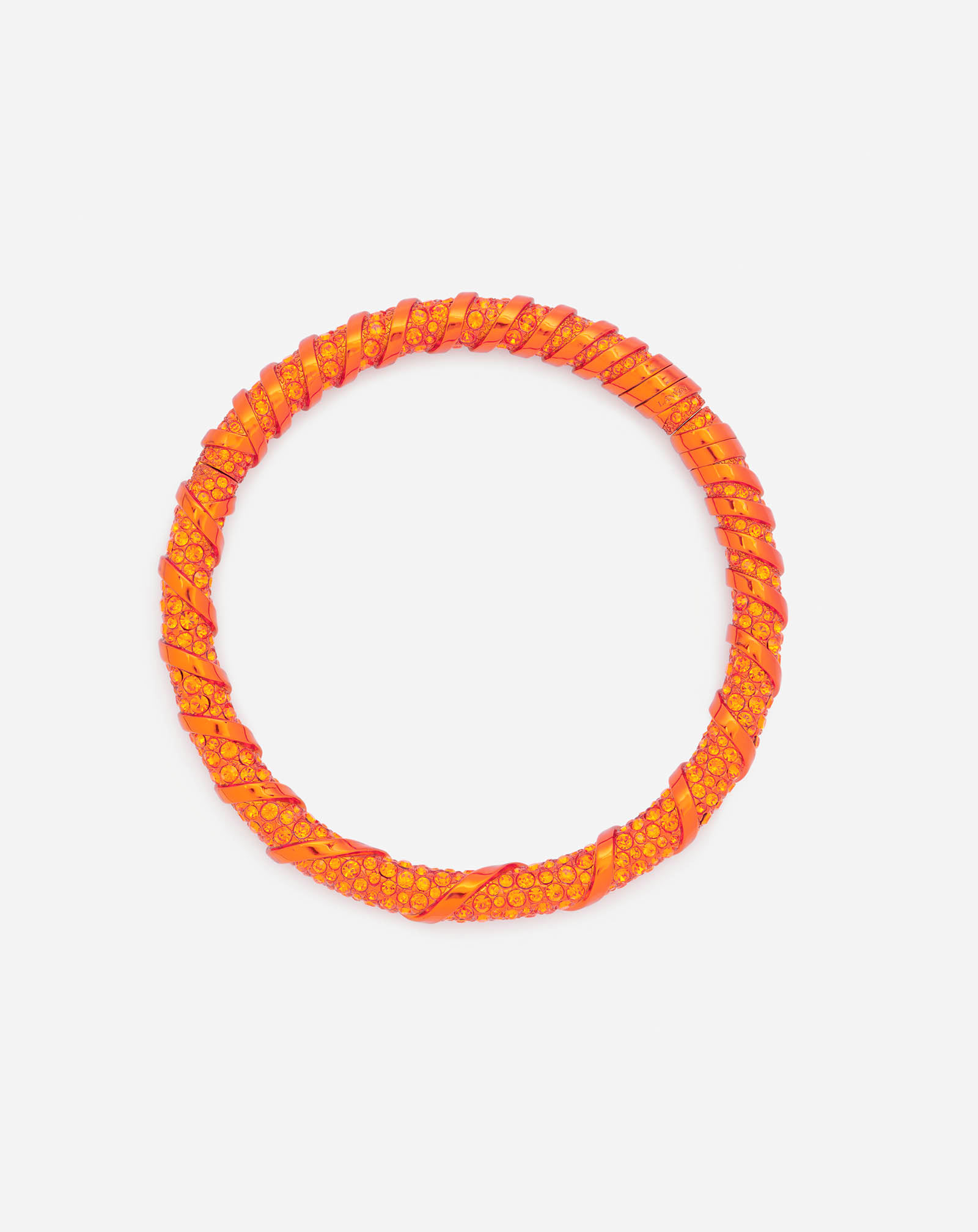 Lanvin Rhinestone Melodie Choker Necklace For Women In Orange