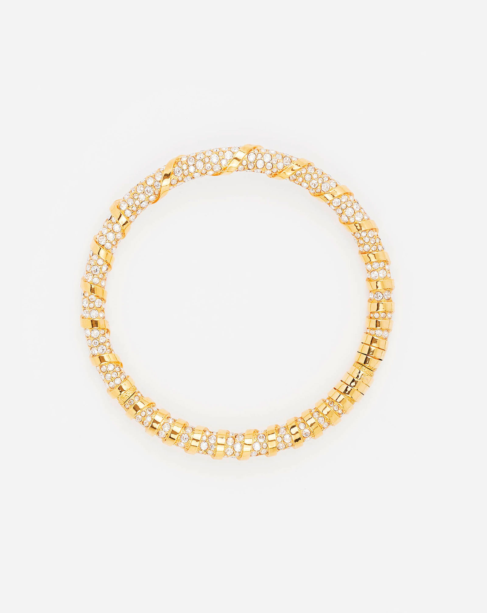 Lanvin Rhinestone Melodie Choker Necklace For Women In Gold