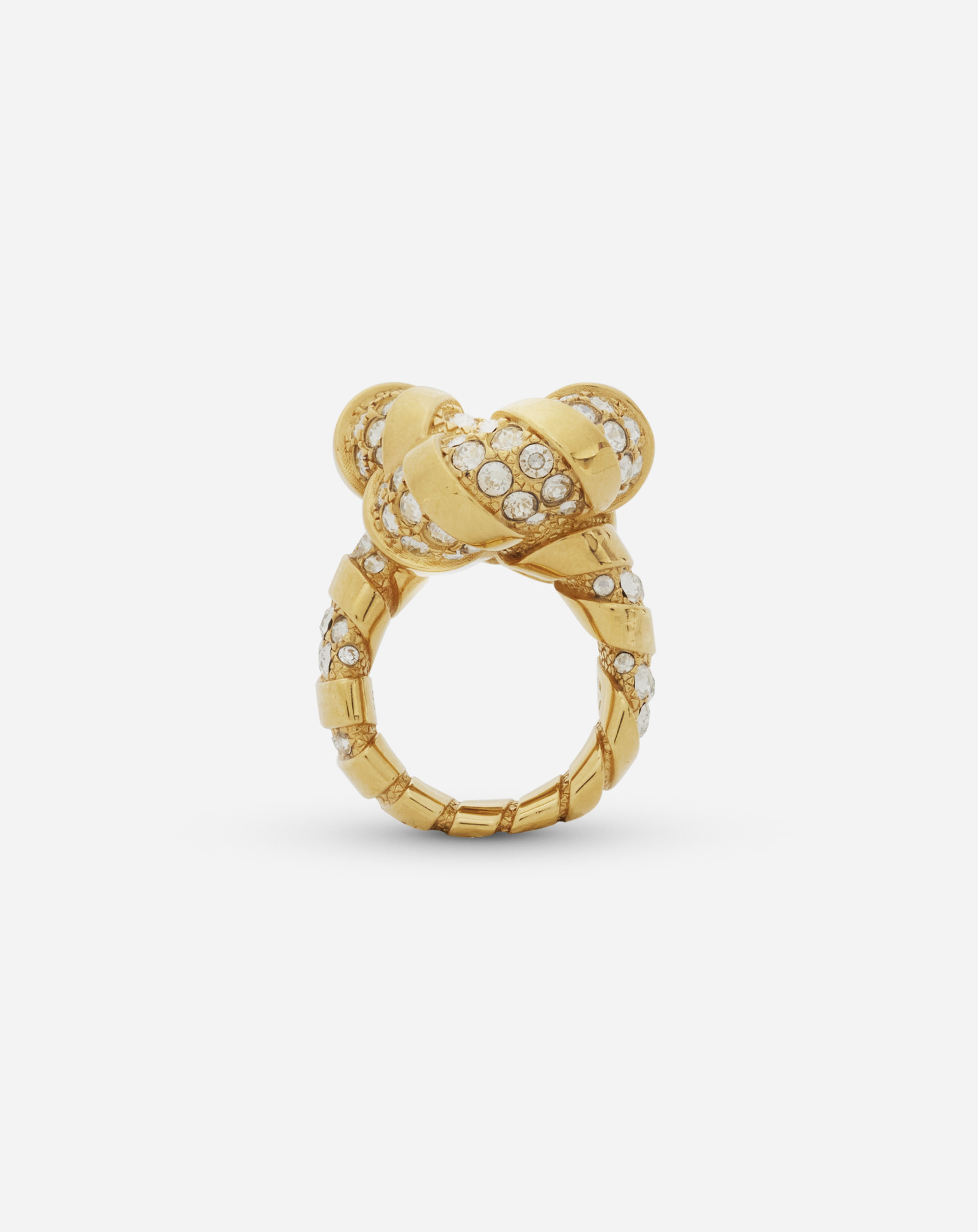 Lanvin Rhinestone Melodie Ring For Women In Gold