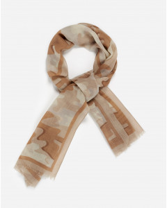 Camouflage cashmere scarf
