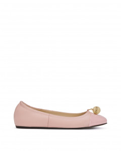 NAPPA LEATHER BALLET FLATS WITH ARPEGE EMBELLISHMENT