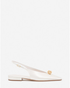 SATIN SWING SLINGBACK MULE WITH MELODY JEWEL