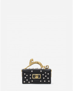 STUDDED LEATHER NANO PENCIL CAT BAG