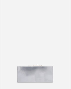 SEQUENCE BY LANVIN METALLIC LEATHER CLUTCH BAG