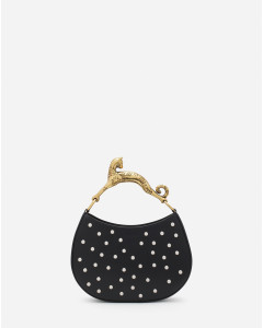 SMALL-MEDIUM STUDDED LEATHER HOBO CAT BAG