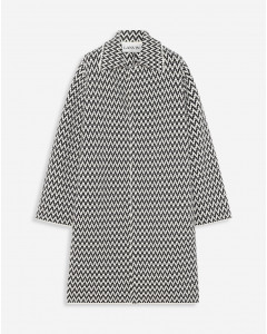 MERINO WOOL CURB HERRINGBONE COAT