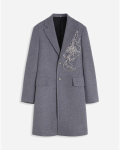 CLASSIC SINGLE-BREASTED COAT WITH EMBROIDERIES