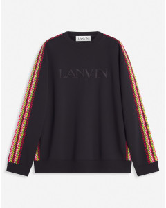 OVERSIZED LANVIN EMBROIDERED SIDE CURB SWEATSHIRT