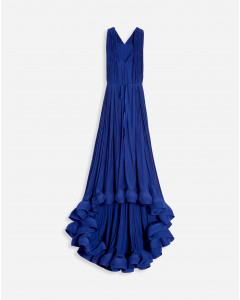 LONG CHARMEUSE TRIBUTE DRESS