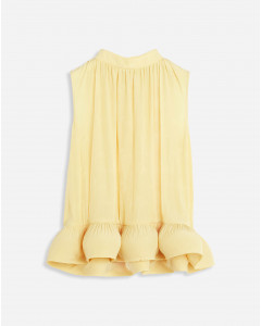 SLEEVELESS JACQUARD CHARMEUSE TOP