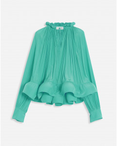 CHARMEUSE BLOUSE WITH LONG SLEEVES