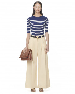 CASHMERE AND SILK STRIPED SWEATER
