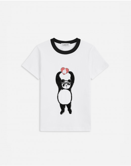 熊猫浪浪系列女士亮片T恤