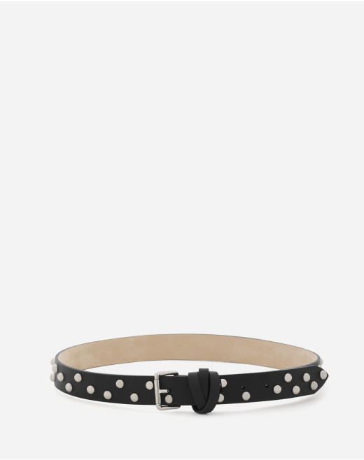 LEATHER STUDDED BELT