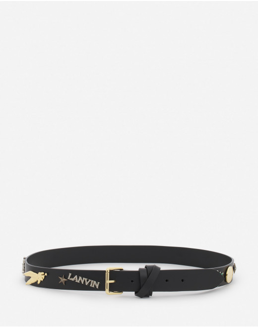 CEINTURE LANVIN X FUTURE EN CUIR AVEC PINS