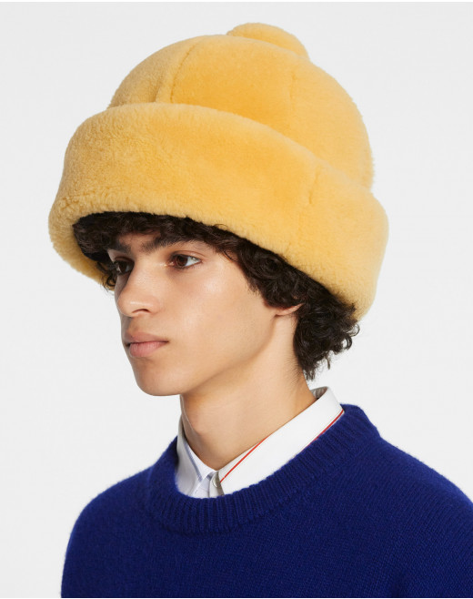 OVERSIZED SHEARLING HAT