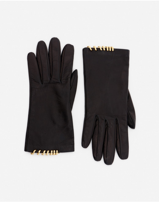 SEQUENCE BY LANVIN LEATHER GLOVES
