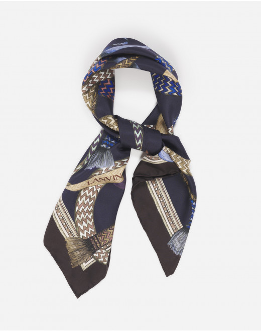 SILK SCARF WITH CURB PRINT