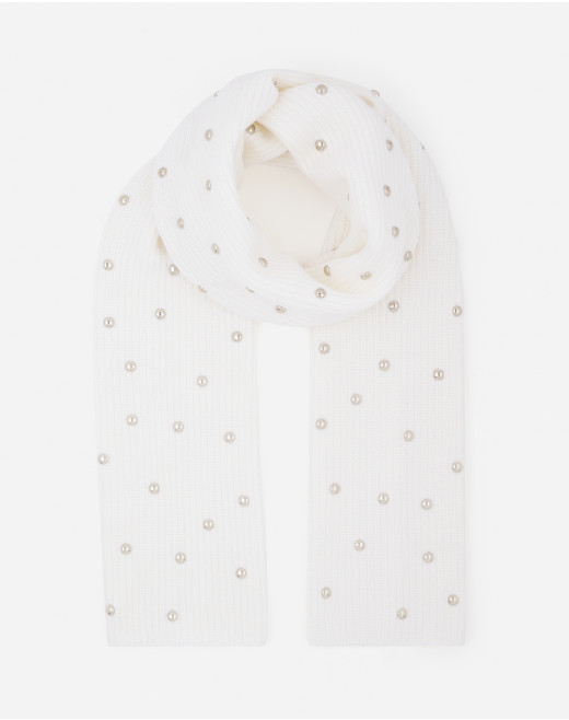 STUDDED WOOL SCARF