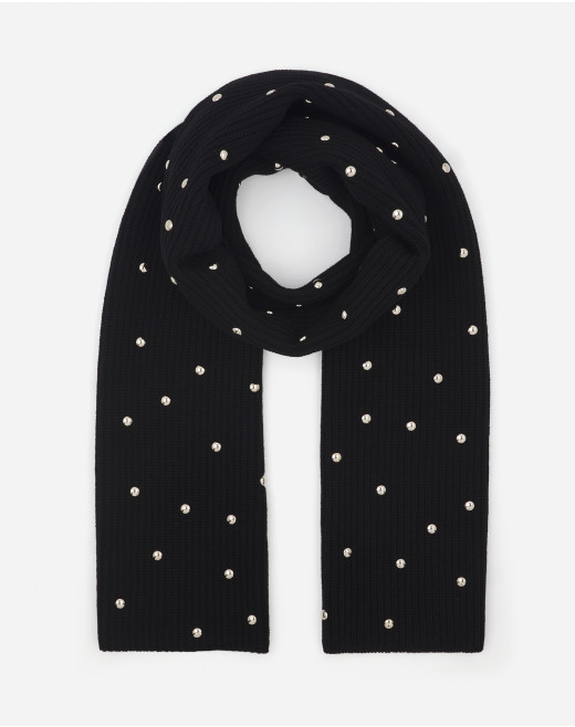 STUDDED WOOL SCARF
